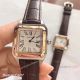 2019 Replica Cartier Santos Dumont Watch 2 Tone Rose Gold Black Leather Strap (5)_th.jpg